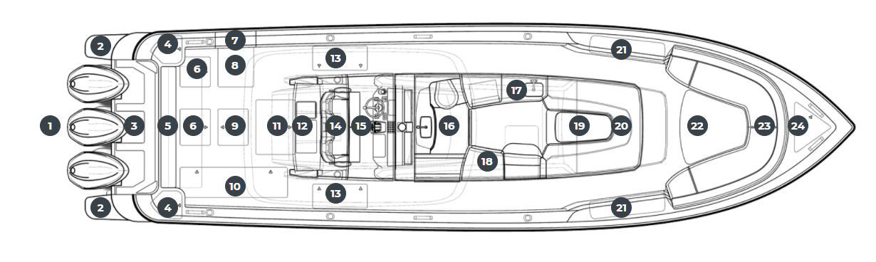 INTREPID 407 PANACEA DECKPLAN