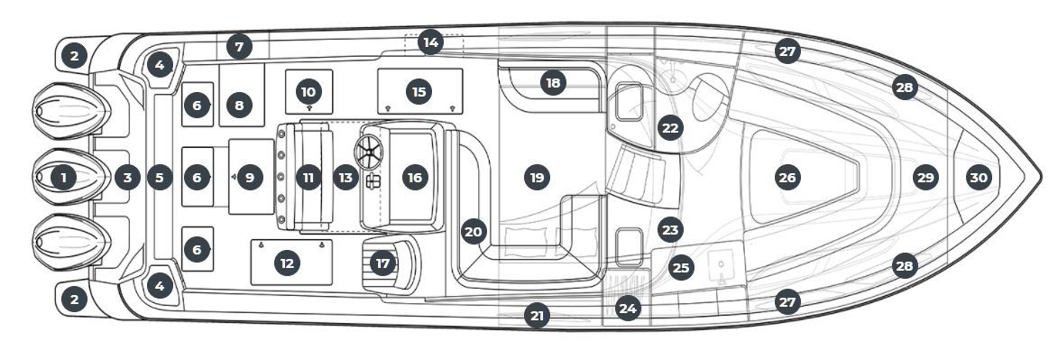 INTREPID 409 DECKPLAN