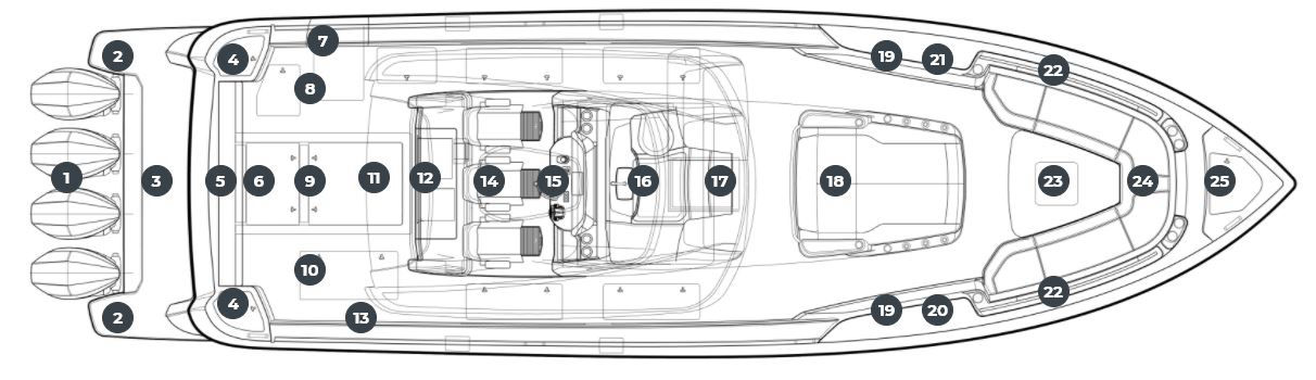 INTREPID 427 NOMAD FE DECKPLAN